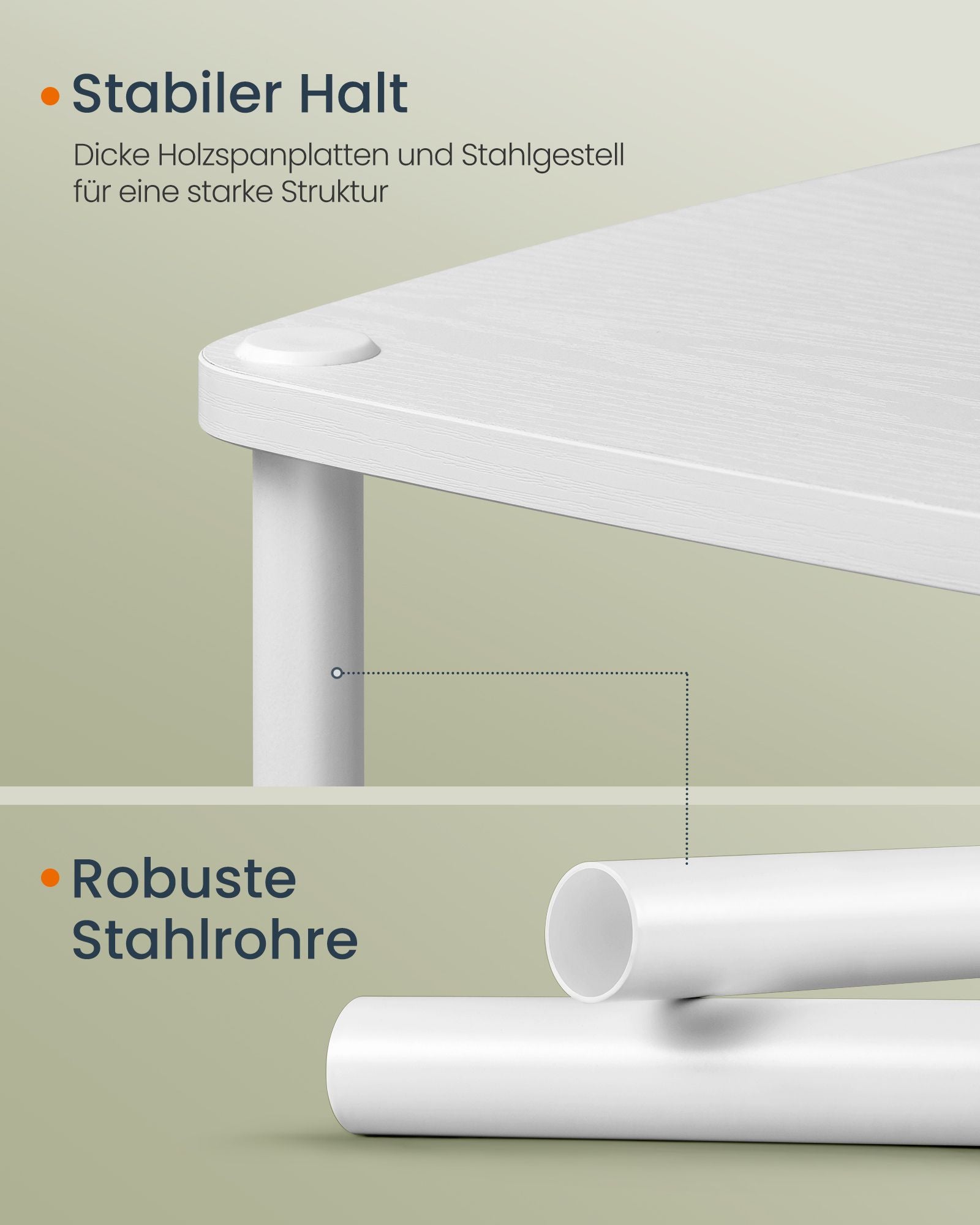 Side table with 3 shelves - 30 x 34 x 58 cm, Snow White