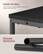 Side table - with 3 shelves - narrow - ebony black & ink -black