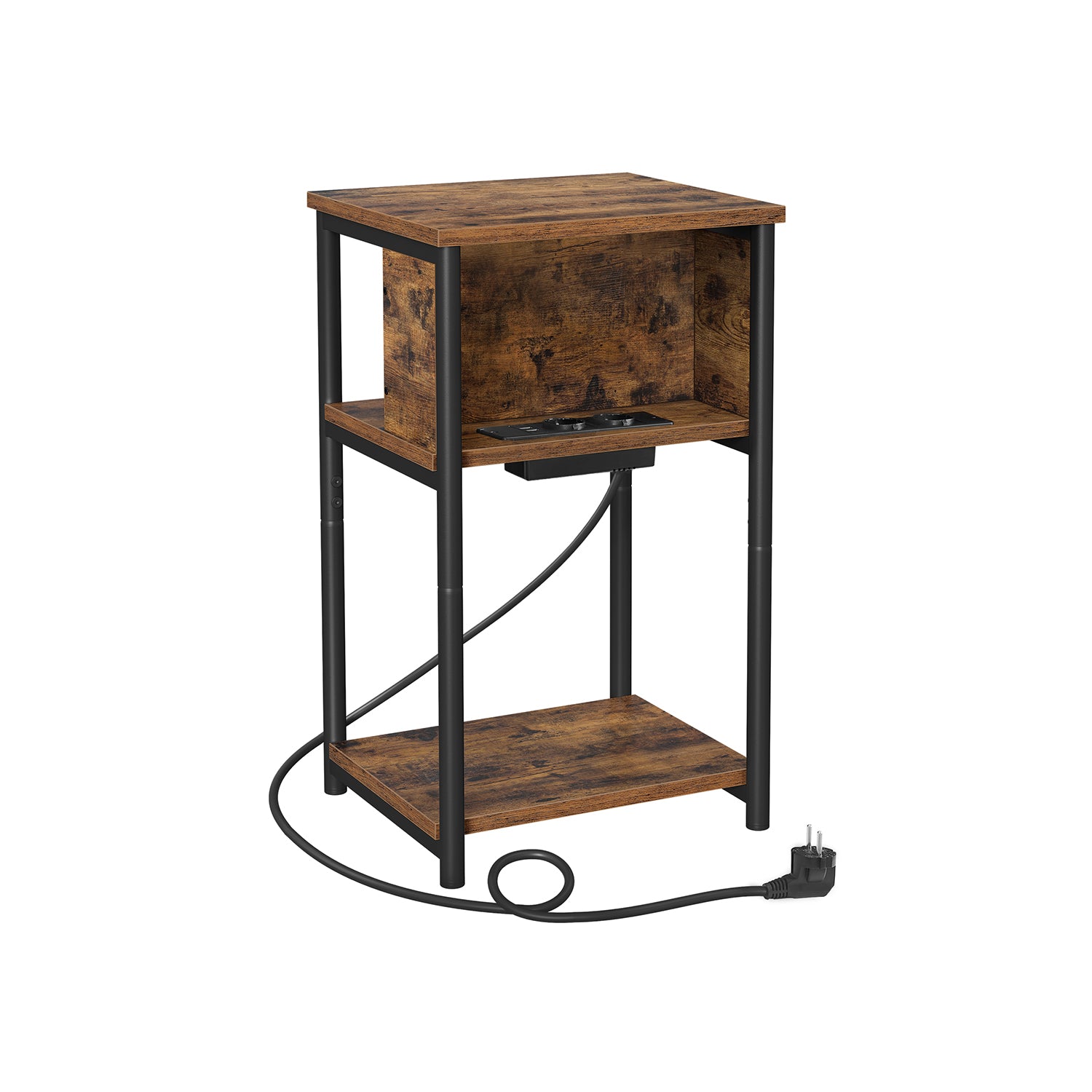 Bedside table with socket