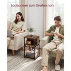 Bedside table with socket