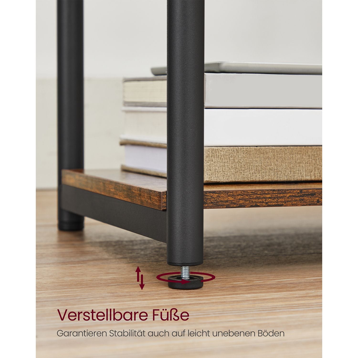 Bedside table with socket