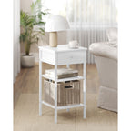 Side table - Beepercase - With drawer - 2 shelves - White