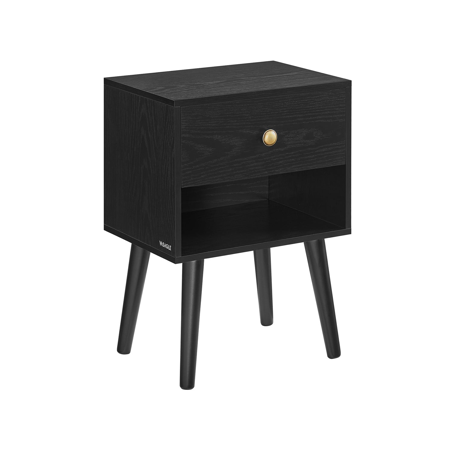 Bedside table set of 2 with drawer and board