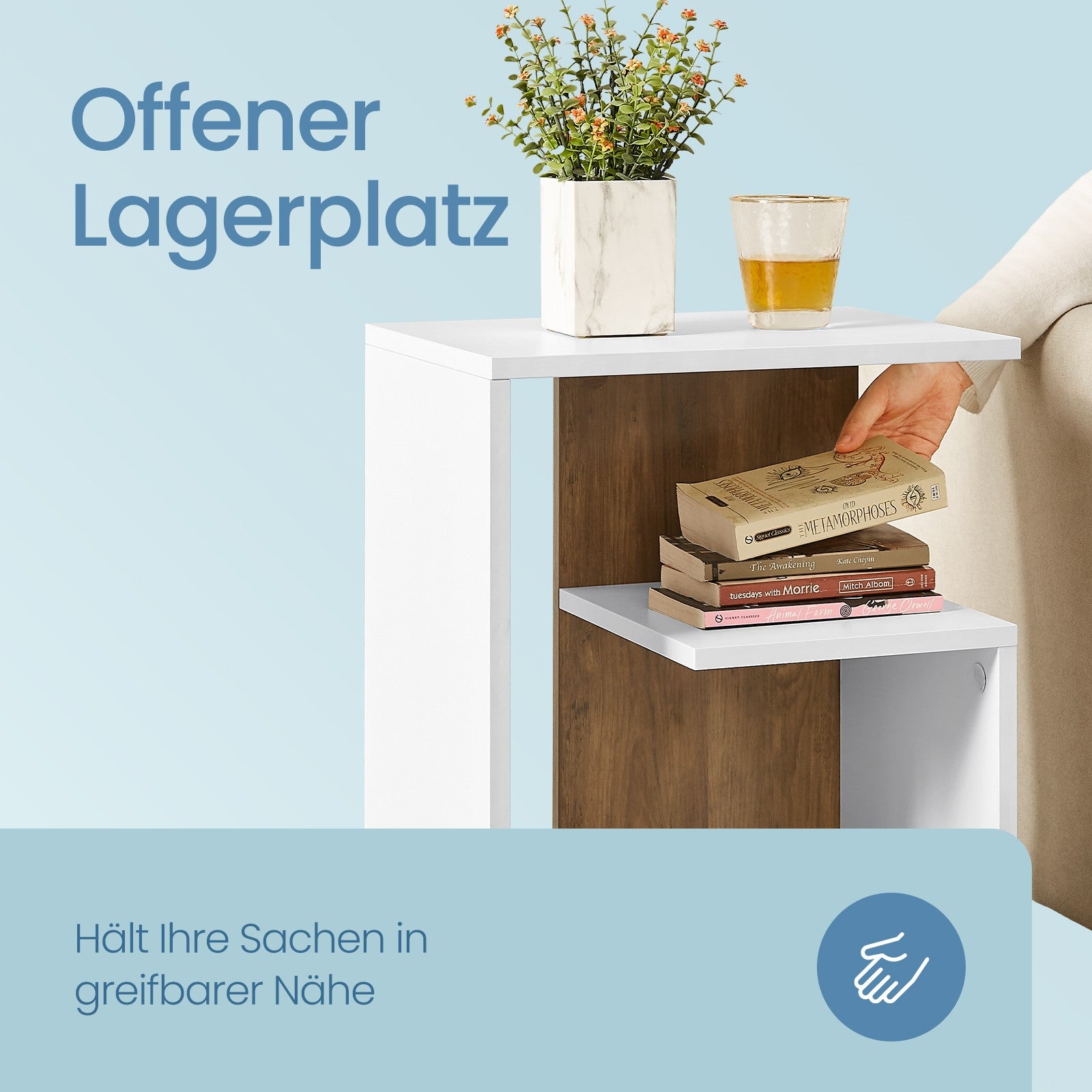 Side table, bedside table, small table