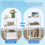 Side table with 3 shelves - 30 x 34 x 58 cm, Snow White