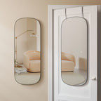 Wall mirror - Bented corner - Framless - Black