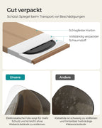 Mirror wall - 120 x 47 cm - bent corner - ramless