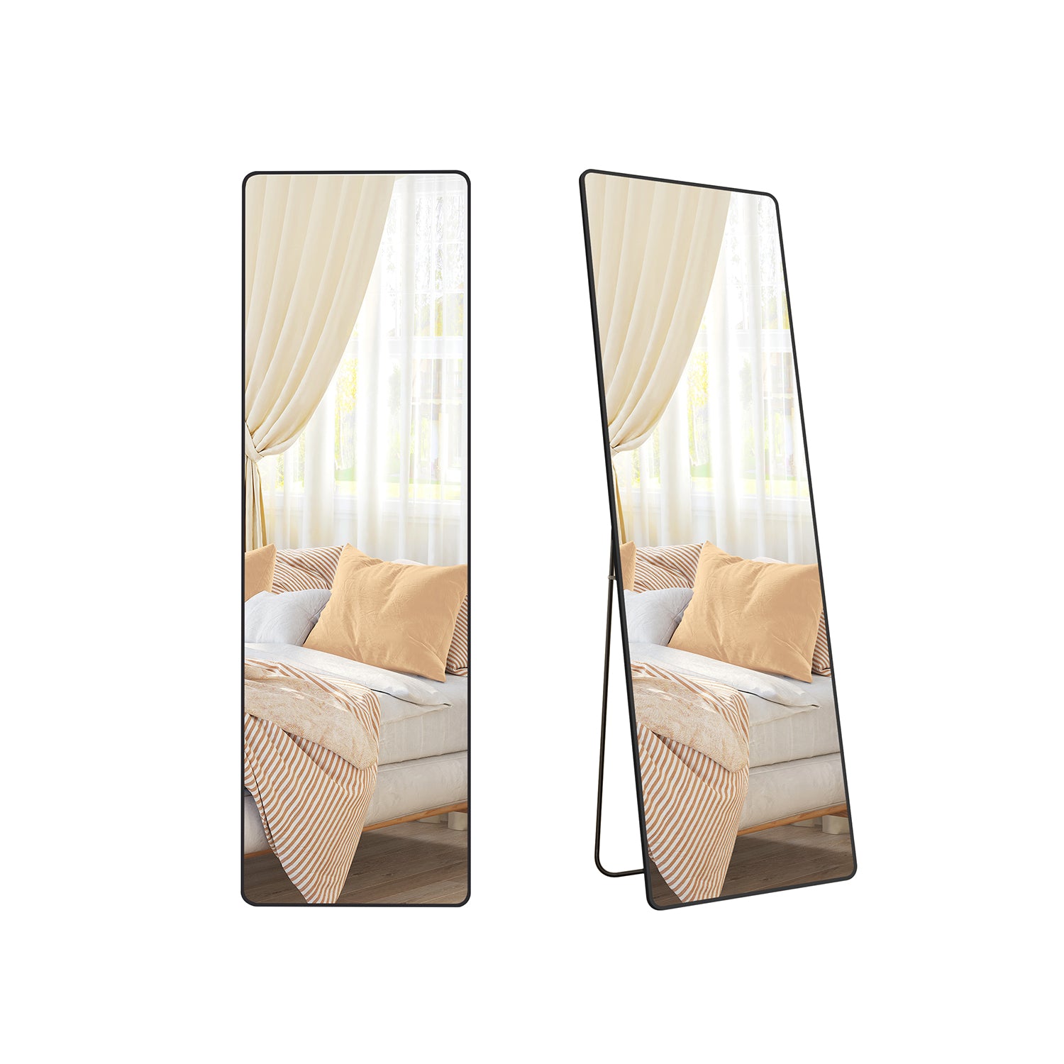 Pass mirror 160 x 50 cm rectangular ink black