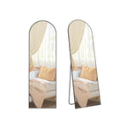Pass mirror 160 x 50 cm curved ink black