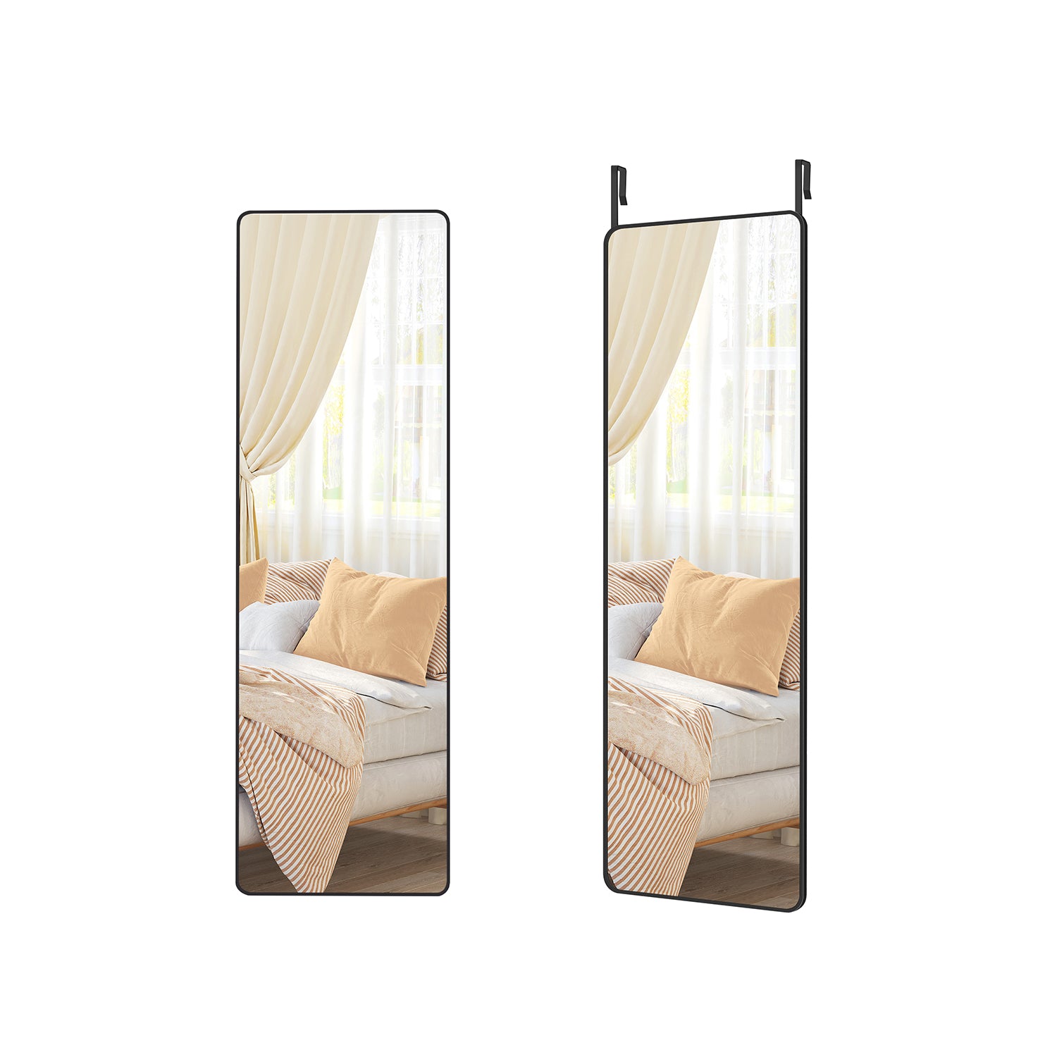 Pass mirror 120 x 40 cm rectangular ink -black