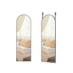 Pass mirror 120 x 40 cm curved ink black