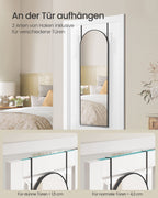Pass mirror 120 x 40 cm curved ink black