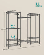 Wardrobe - Open - with adjustable shelves