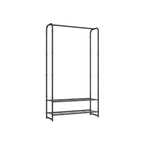 Clothing rack with shelves - 29 x 73 x 158.4 cm - matt black - compact