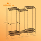 Clothes rack, open wardrobe, metal coat rack