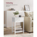 Side table - Set of 2 - with white fabric drawers