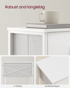 Side table - Set of 2 - with white fabric drawers