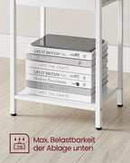 Side table - Set of 2 - with white fabric drawers