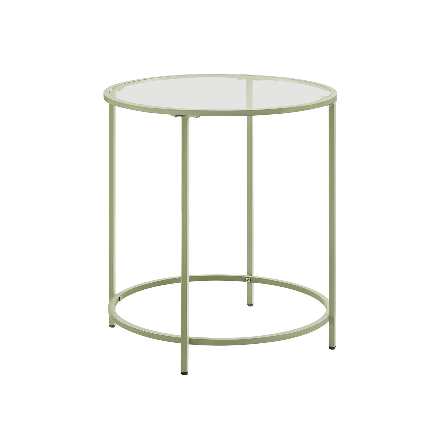 Side table - Round coffee table - With black metal frame