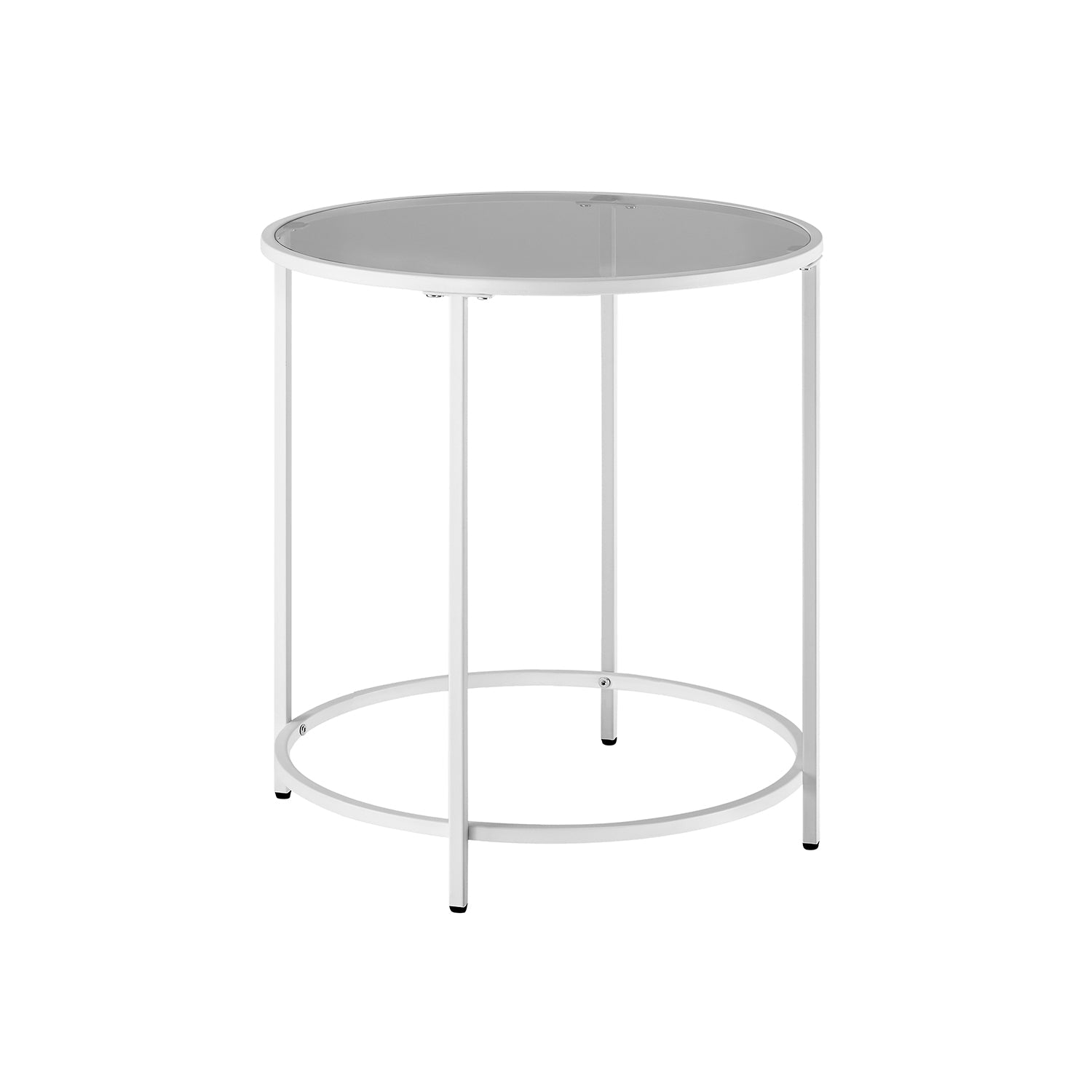 Side table - Round coffee table - With black metal frame