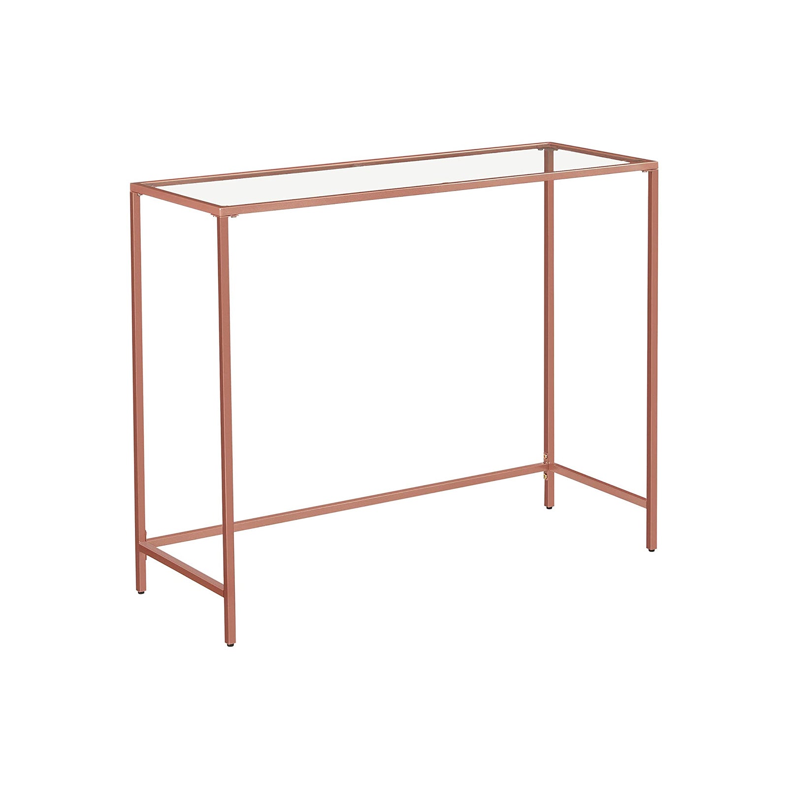 Consolet table - Modern side table - Glass sheet - Golden Frame
