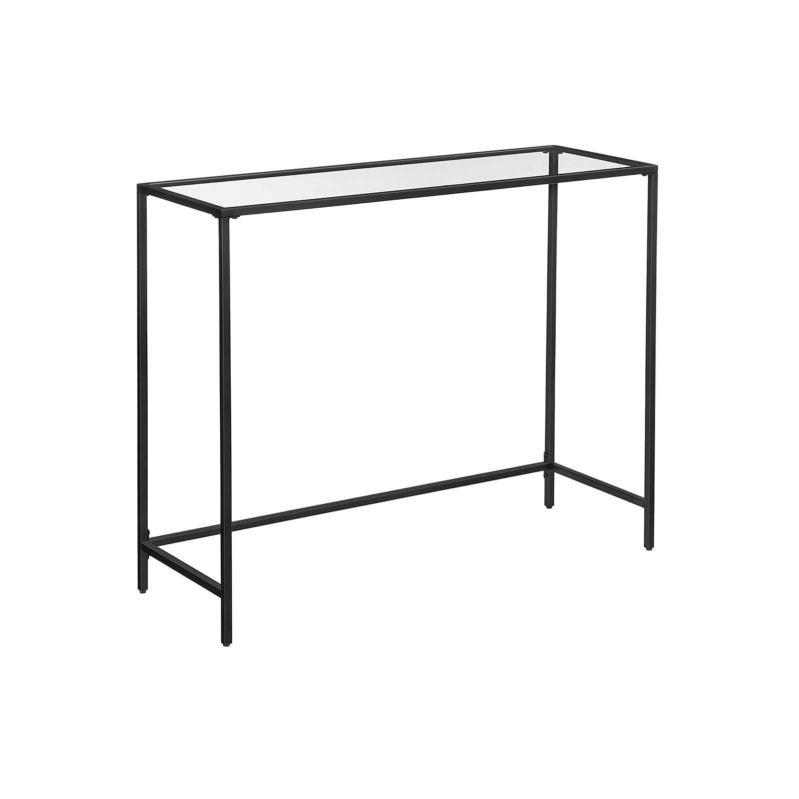 Consolet table - Modern side table - Glass sheet - Golden Frame