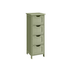 Bathroom cabinet - 4 drawers - 30 × 30 × 82 cm - Laurel green
