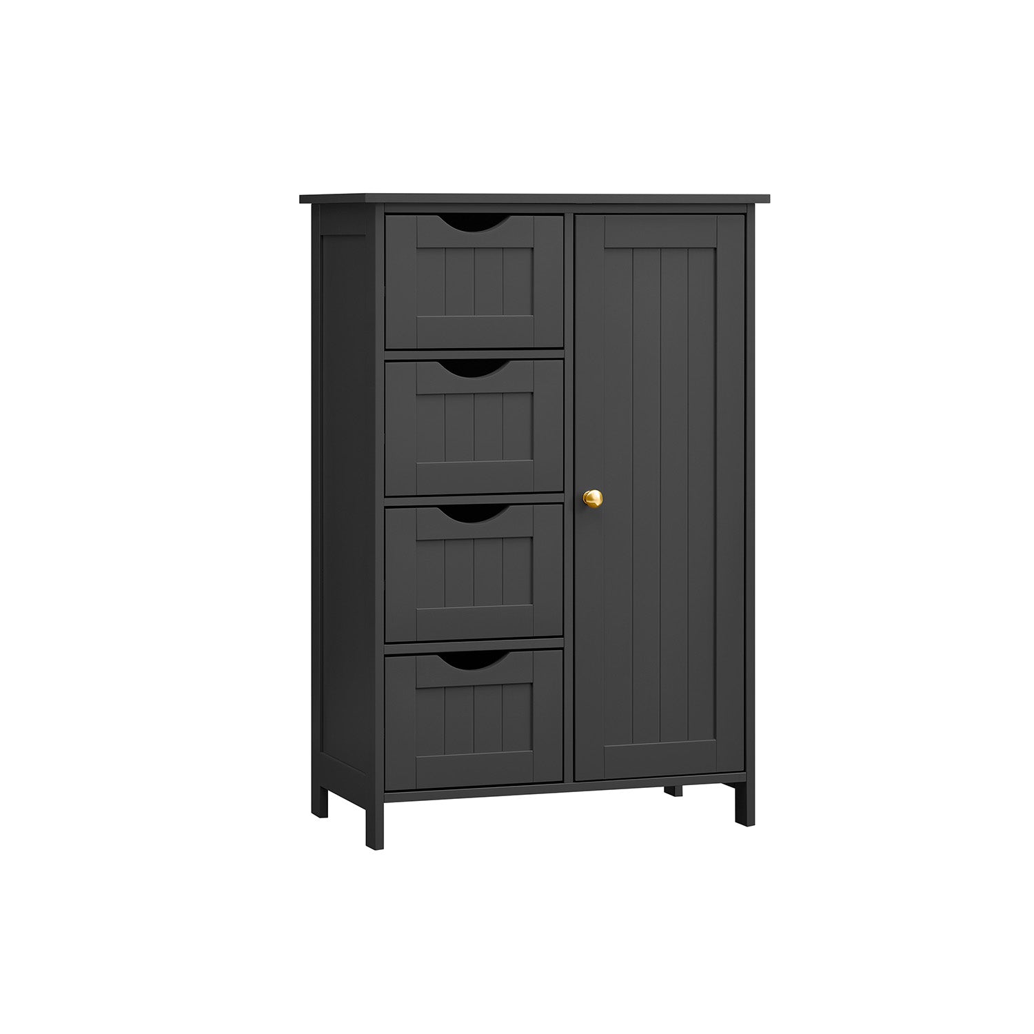 Bathroom furniture - 4 drawers - 30 × 55 × 82 cm - ink black