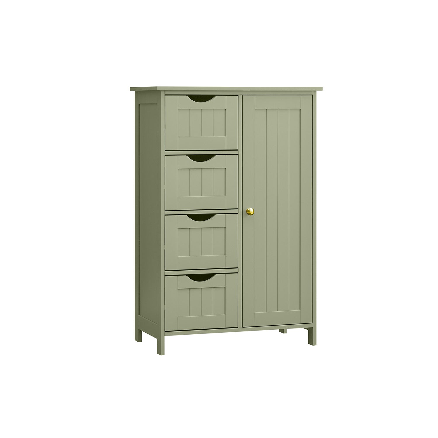 Bathroom cabinet - 4 drawers - 30 × 55 × 82 cm - forest green