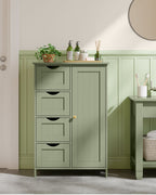 Bathroom cabinet - 4 drawers - 30 × 55 × 82 cm - forest green