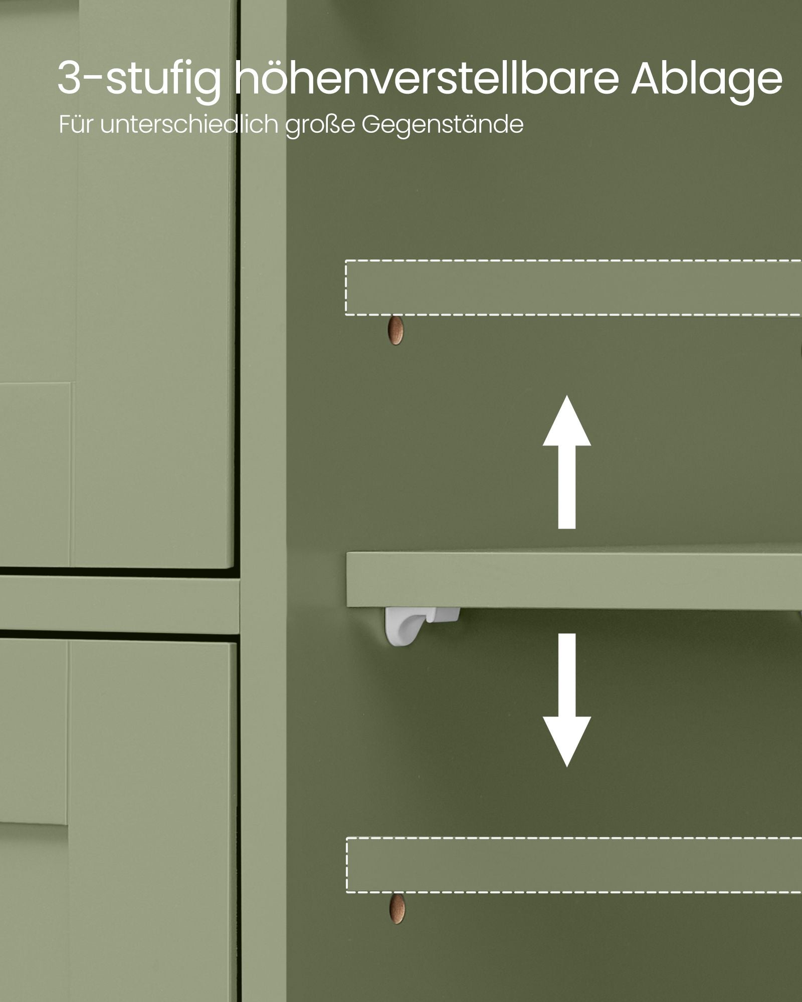Bathroom cabinet - 4 drawers - 30 × 55 × 82 cm - forest green