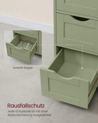 Bathroom cabinet - 4 drawers - 30 × 55 × 82 cm - forest green