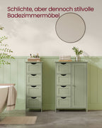 Bathroom cabinet - 4 drawers - 30 × 55 × 82 cm - forest green