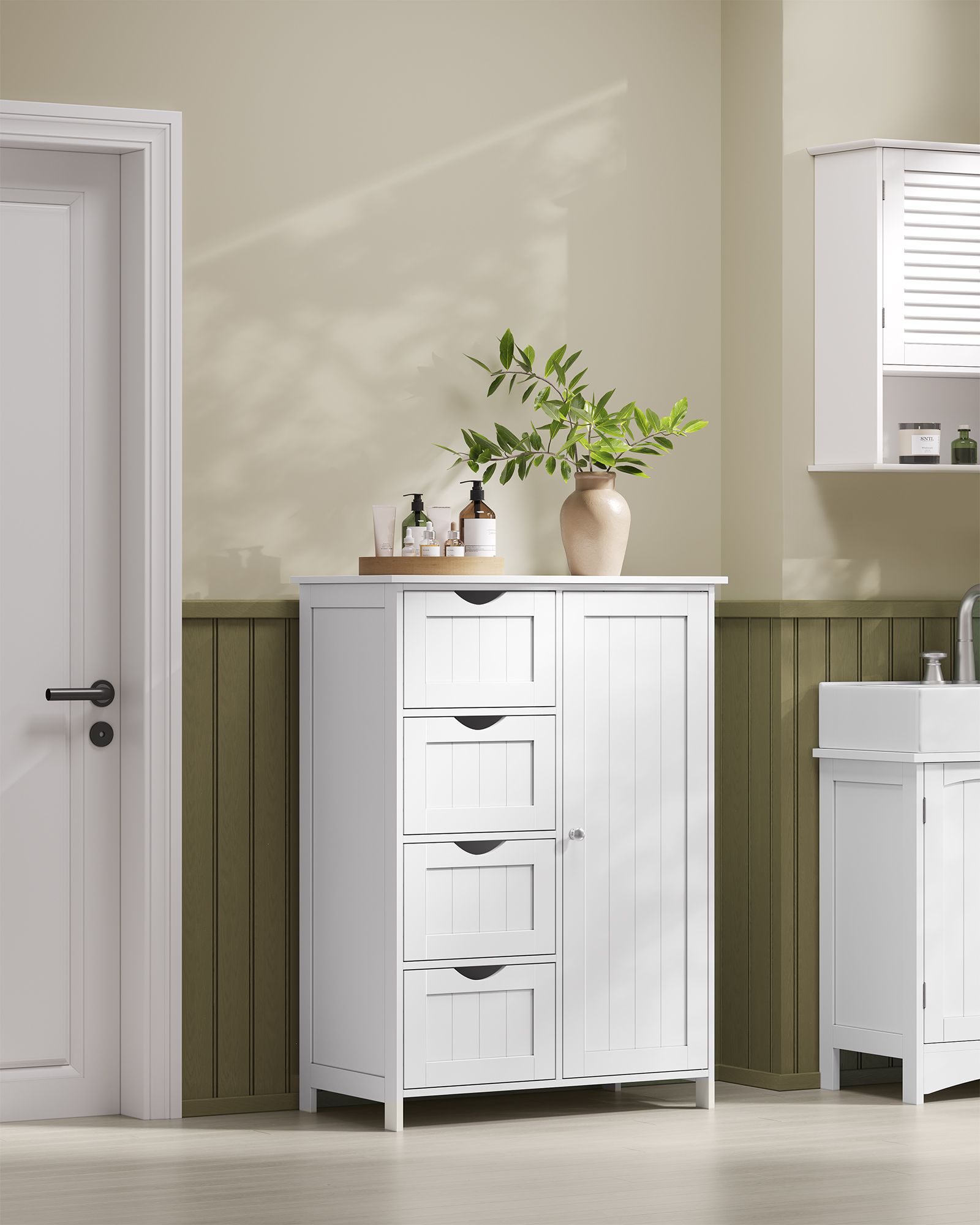 Bathroom cabinet - narrow - 4 drawers - Wolkwit