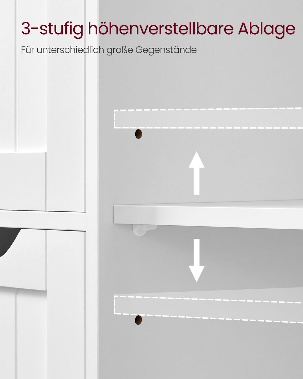 Bathroom cabinet - narrow - 4 drawers - Wolkwit