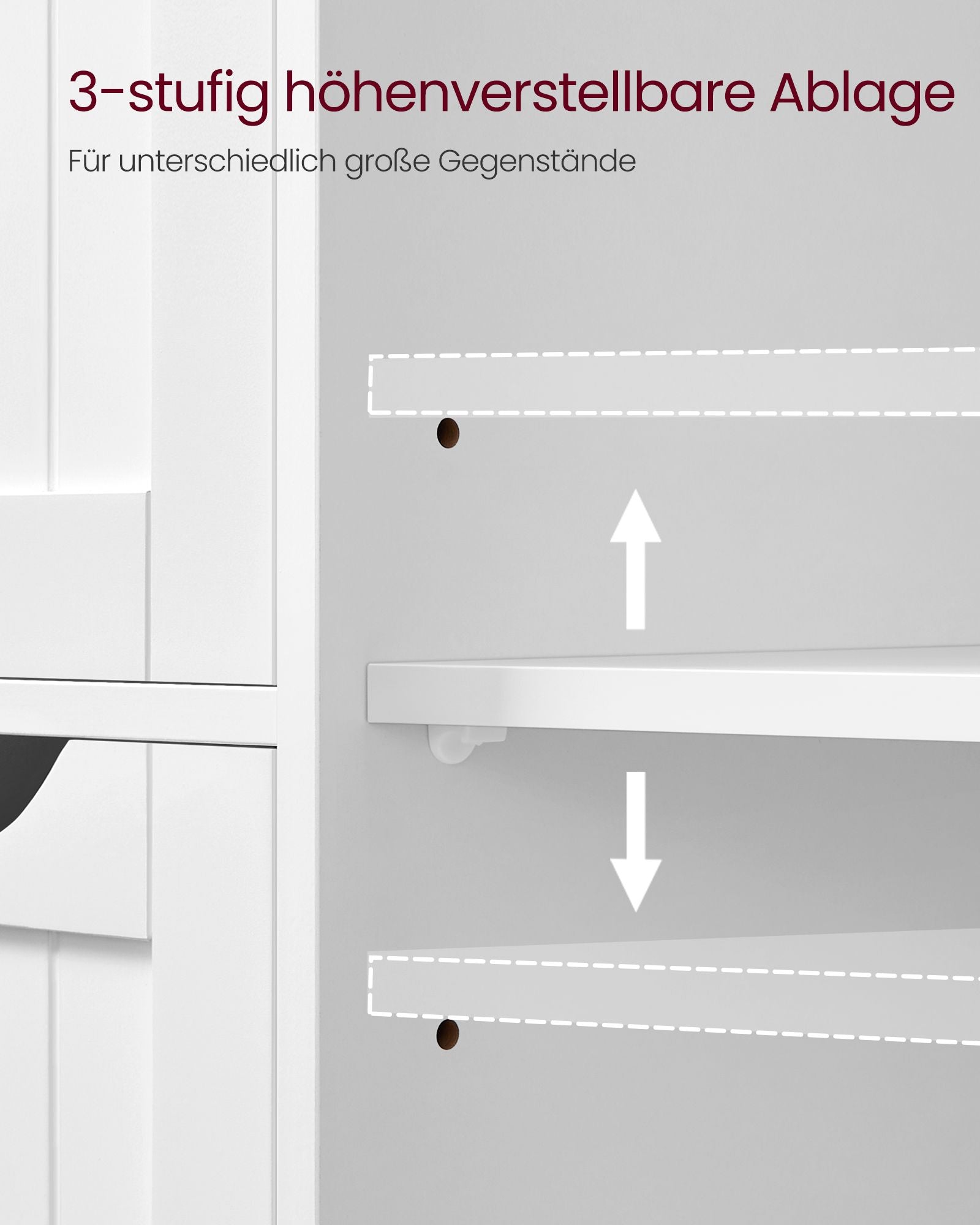 Bathroom cabinet - narrow - 4 drawers - Wolkwit