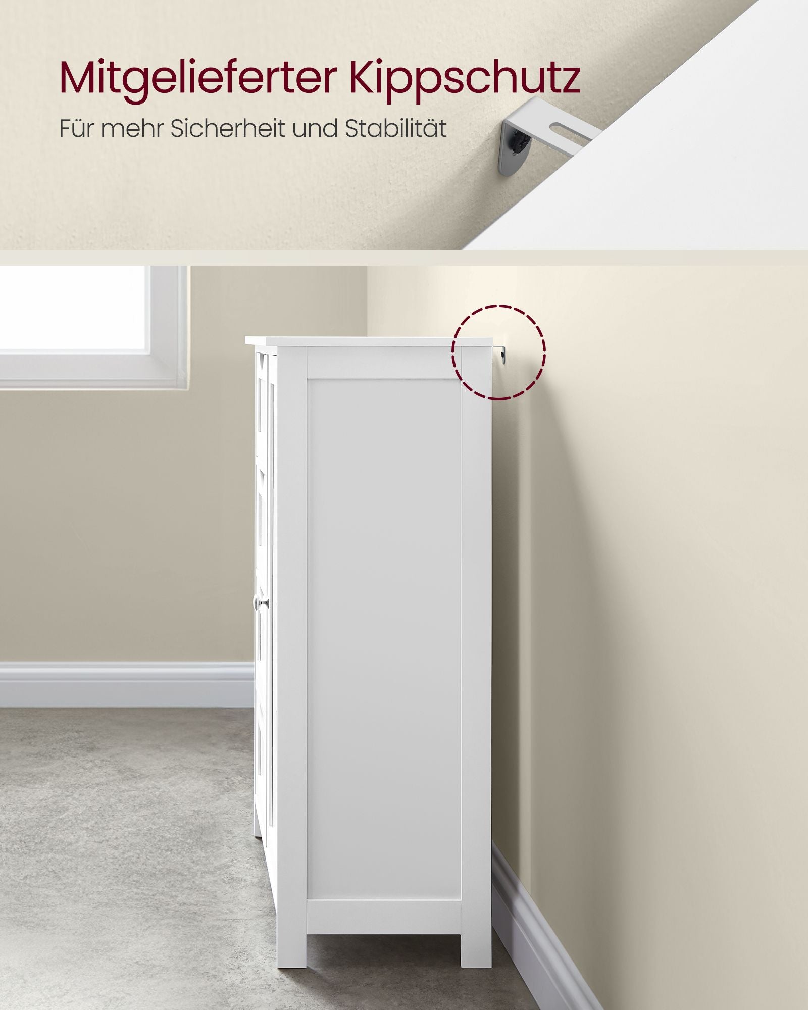 Bathroom cabinet - narrow - 4 drawers - Wolkwit