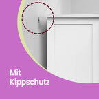 Bathroom cabinet with 4 drawers - Compact - White - Beepercase