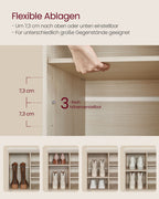 Shoe rack with seat - 30.3 × 104 × 48 cm - natural beige