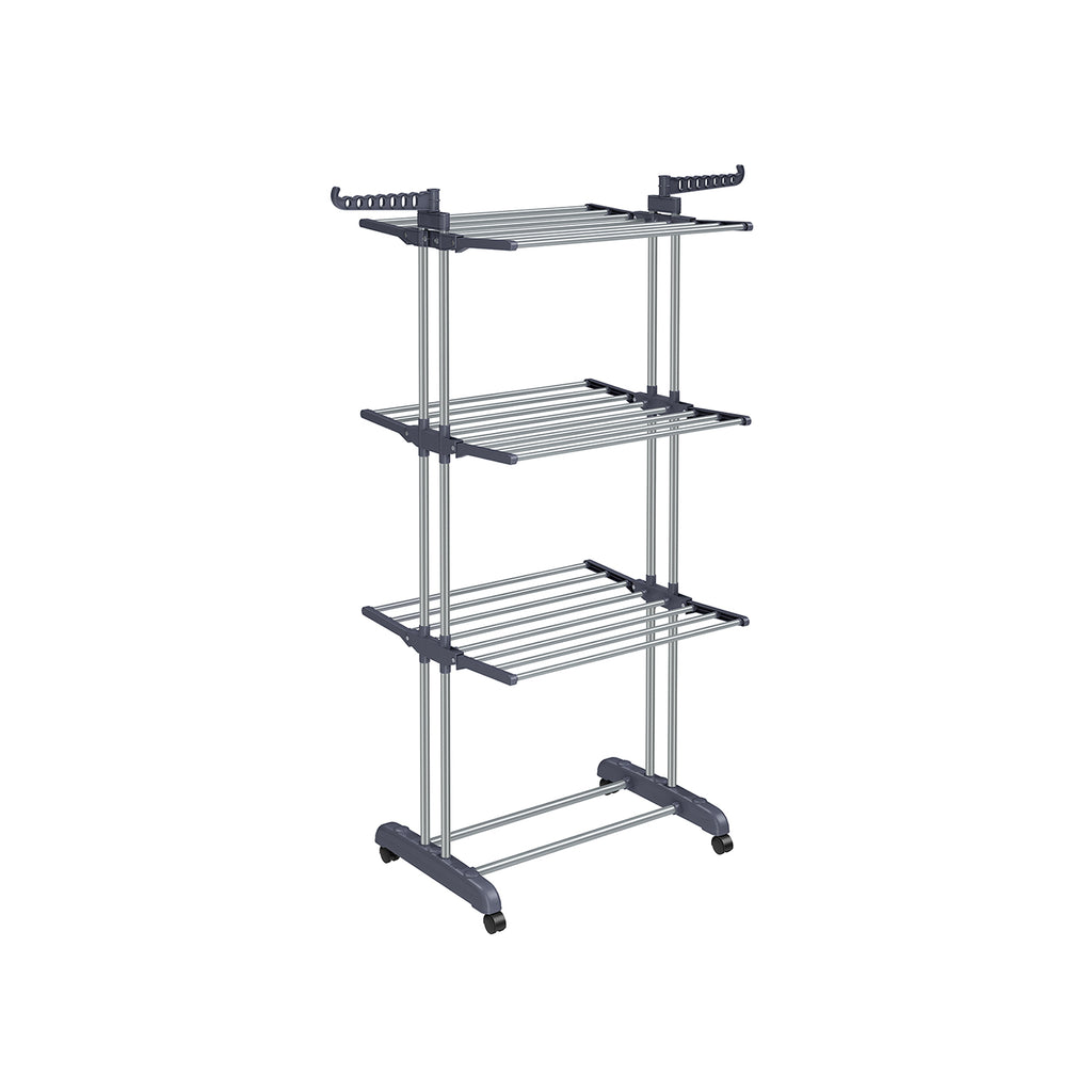 Daring rack - 4 levels - Foldable wings - Gray wheels