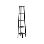 Bookcase 5 levels Industrial Anthracite Gray Mat Black