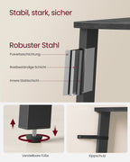Bookcase 5 levels Industrial Anthracite Gray Mat Black