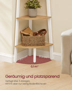 Bookcase 5 levels Industrial natural oak color matt white