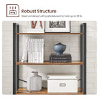 Bookcase - 6 levels - 30 x 120 x 172.5 cm - Vintage brown / black
