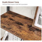 Bookcase - 6 levels - 30 x 120 x 172.5 cm - Vintage brown / black