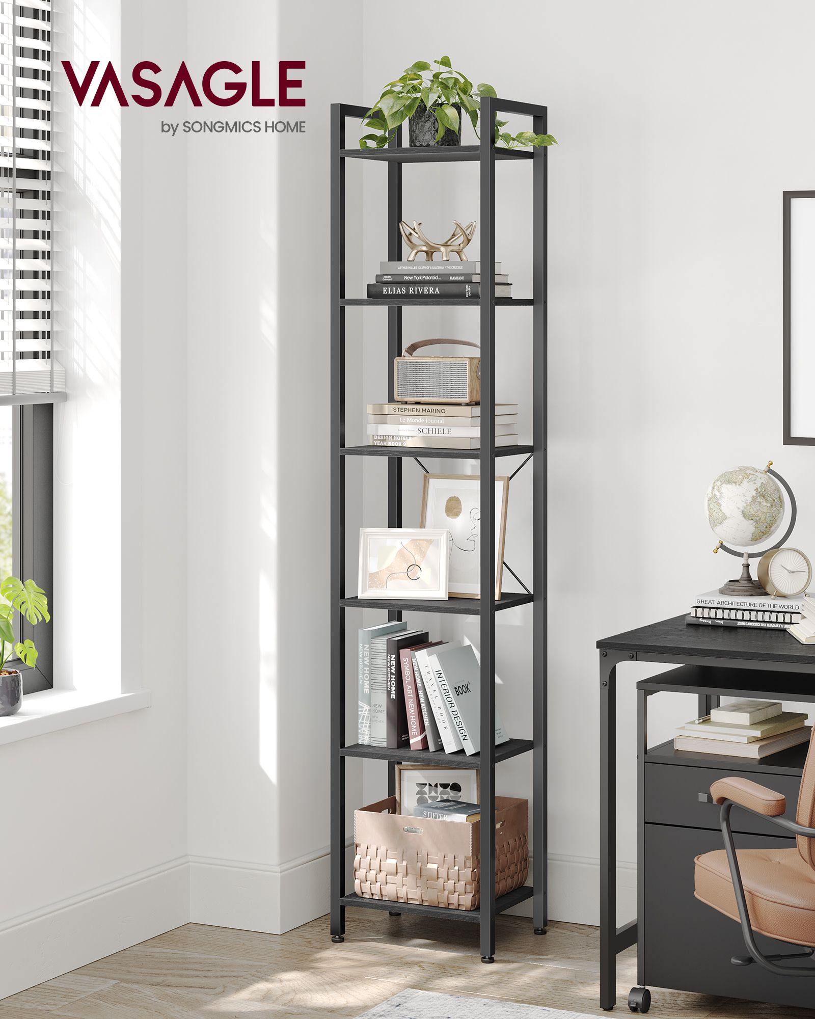 Bookcase - with 6 levels and handles