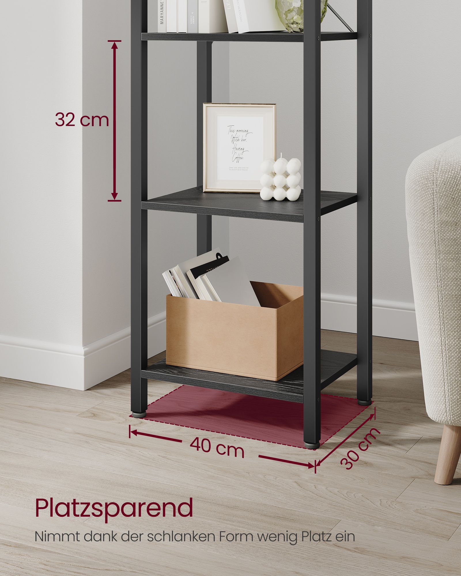 Bookcase - with 6 levels and handles