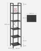 Bookcase - with 6 levels and handles