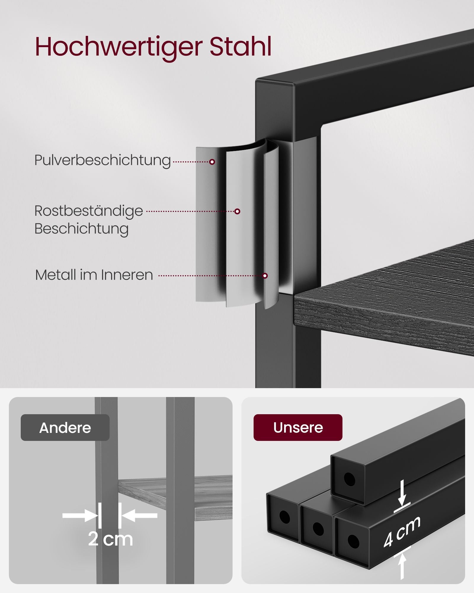 Bookcase - with 6 levels and handles