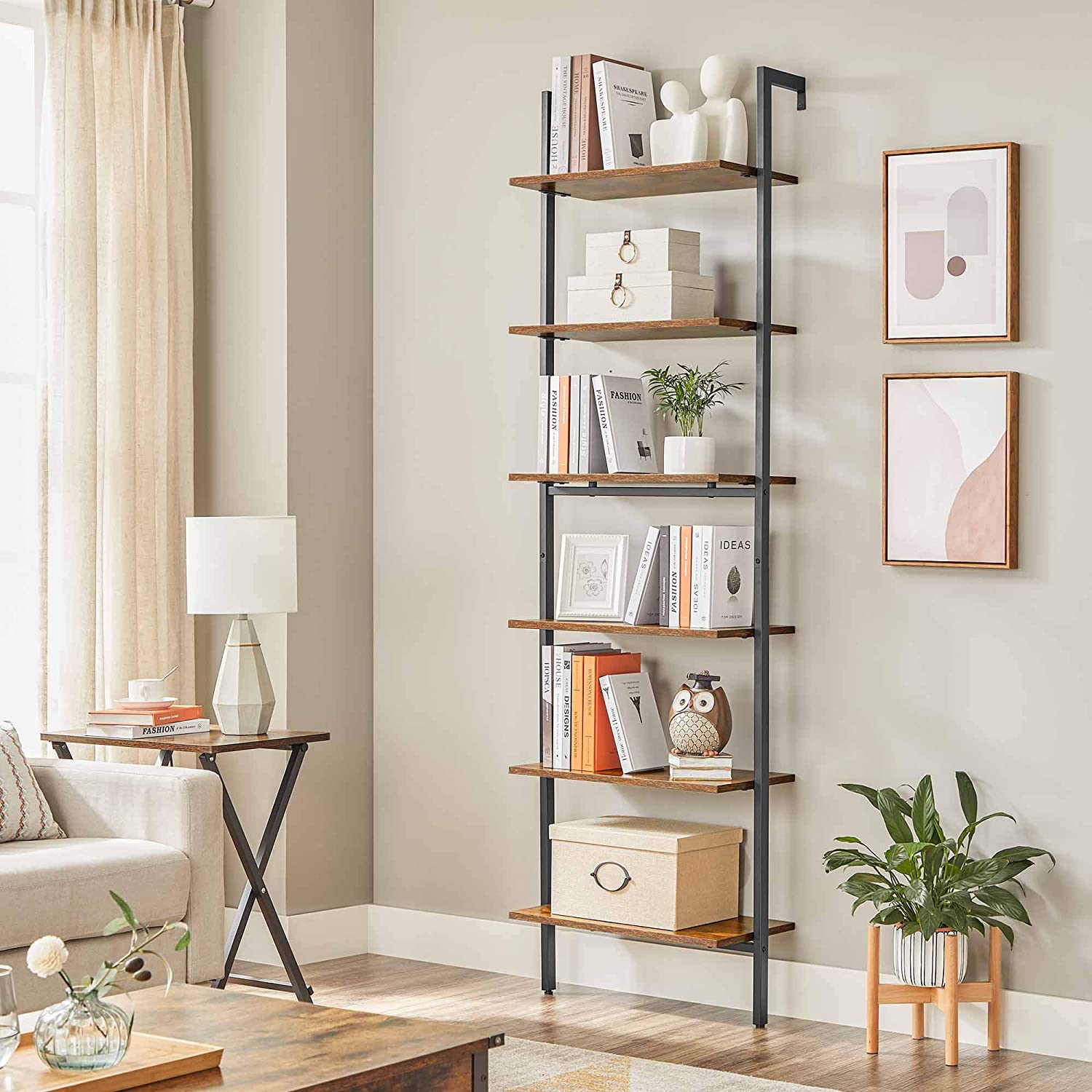 Bookcase - Ladderboard - 6 boards - 60 x 30 x 204.8 cm - Industrial design